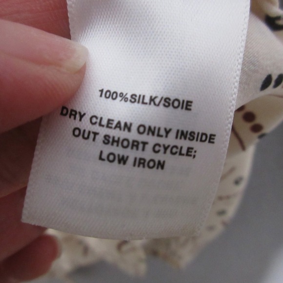 Lafayette 148 New York Top Large Silk Button‎ Julianne Printed Button Up Career - Picture 6 of 11